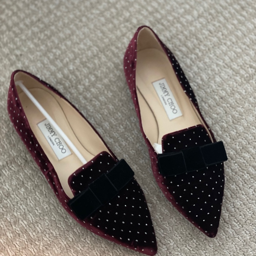 Jimmy Choo velvet pointed toe loafer size 7